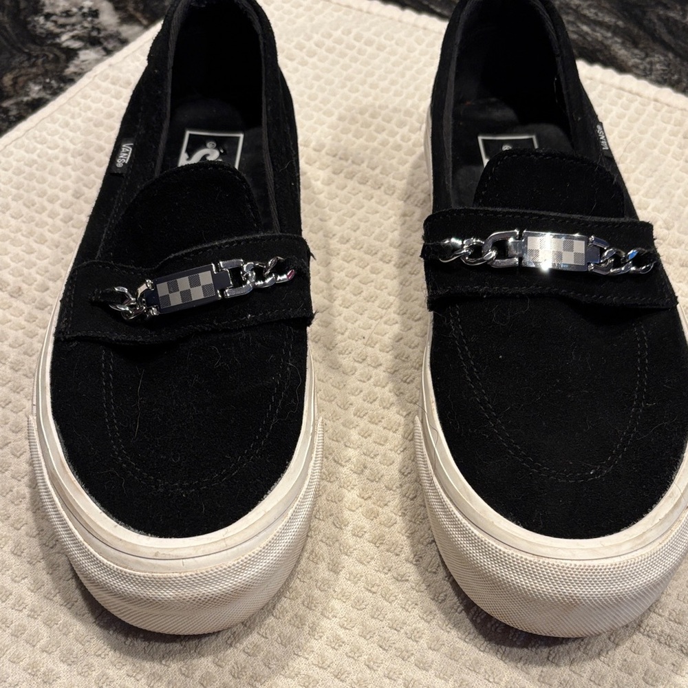 Vans Black Chain Detail Loafers